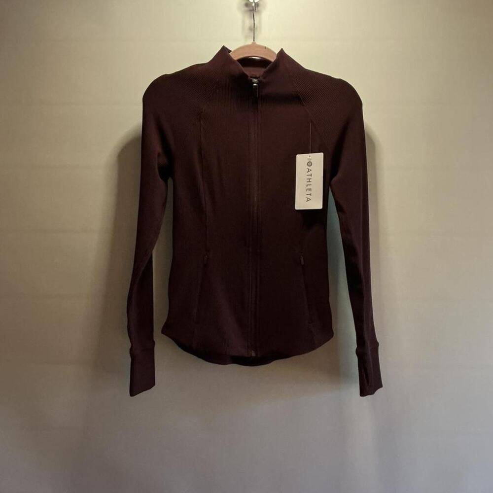 Athleta salutation ribbed jacket nwt
